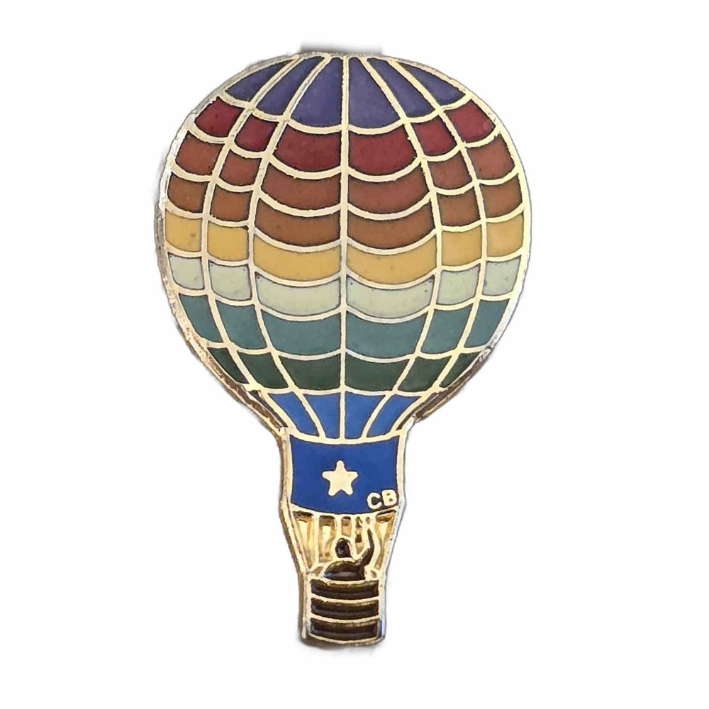 Vintage Hot Air Balloon Enamel Pin Lapel Vest Hat Pin J29